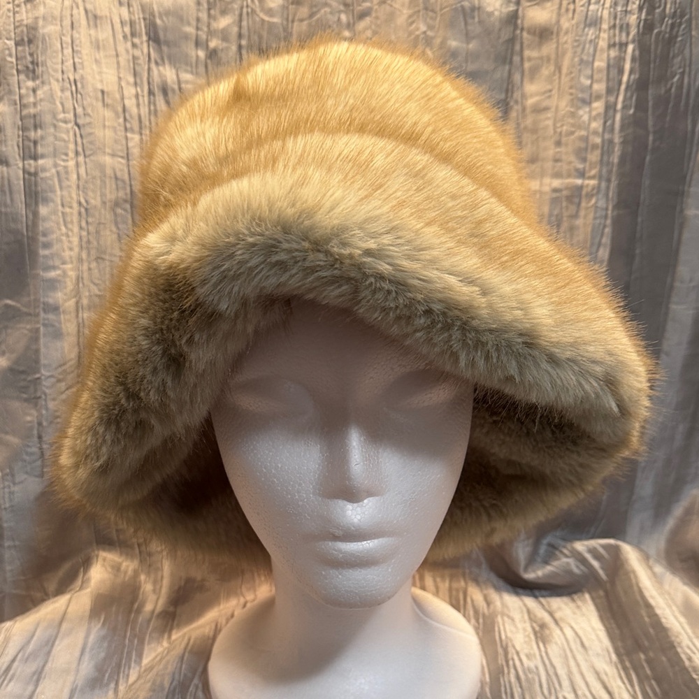 Luxurious Faux Fur Hat in Tan
